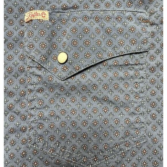 Rafter C Pro Flex 45 Performance Mens LS Blue Floral Button Up Shirt - Size M - Picture 3 of 5